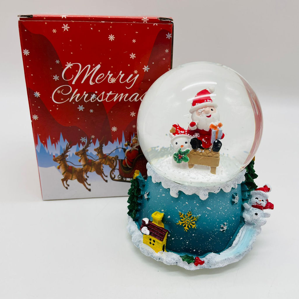 Новогодний декор - Снежный шар 13 см (стекло, свет, музыка) в ассортименте - Ип лебедев о.ю фото 13