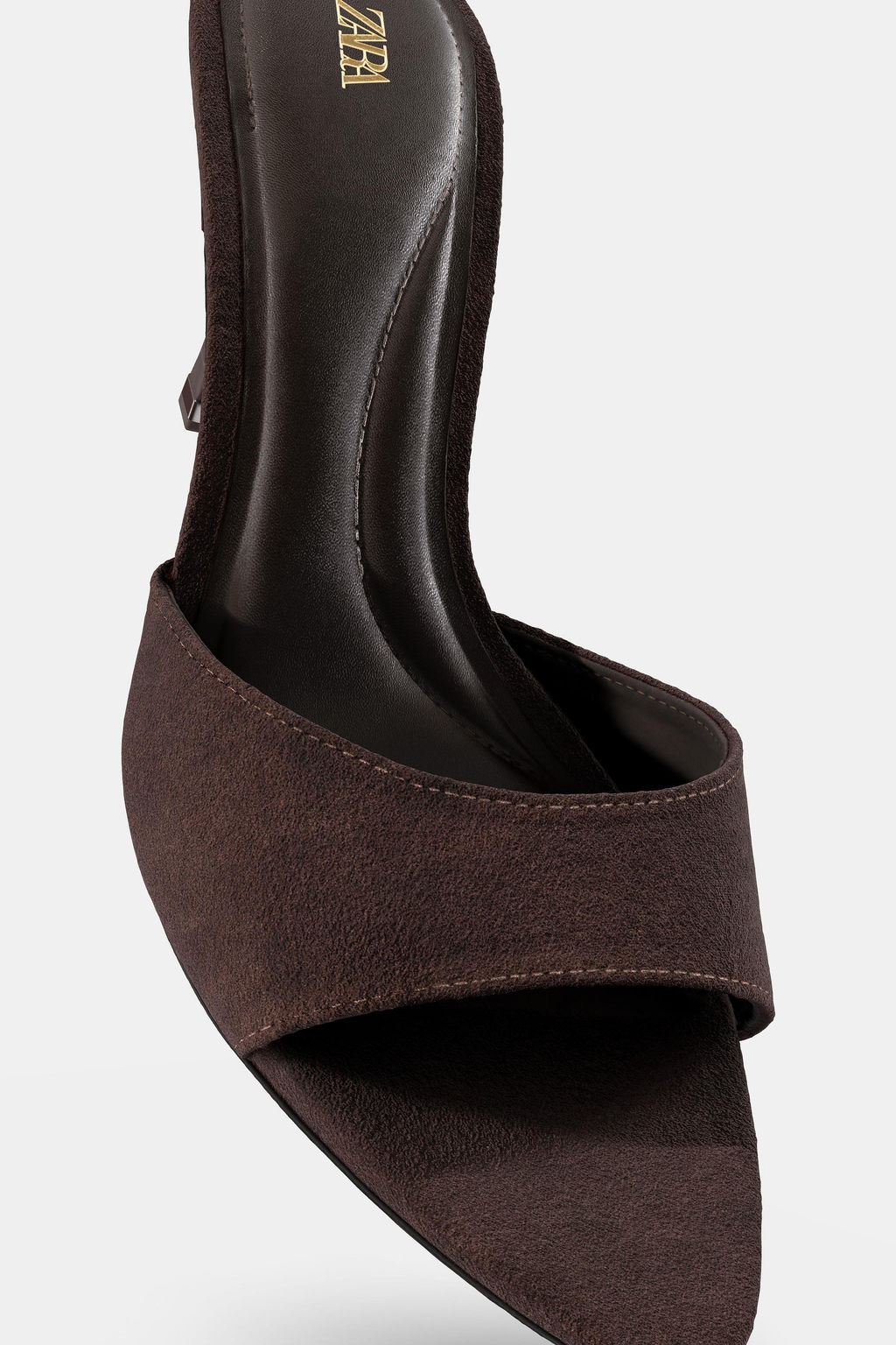 SPLIT SUEDE HEELED SANDALS - Zara фото 6