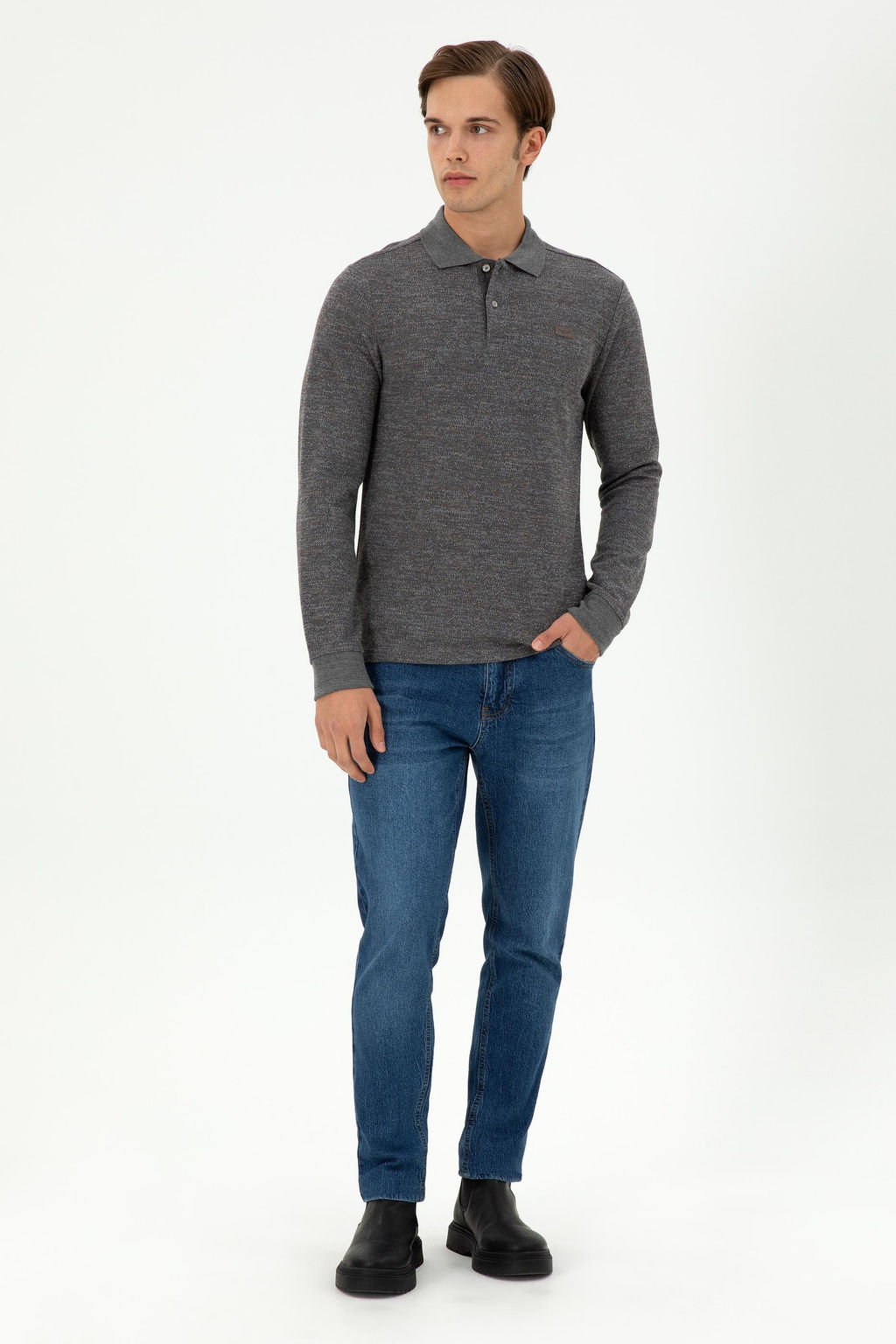 Мужской серый меланжевый свитшот Неожиданная скидка в корзине - U.s. polo assn фото 4