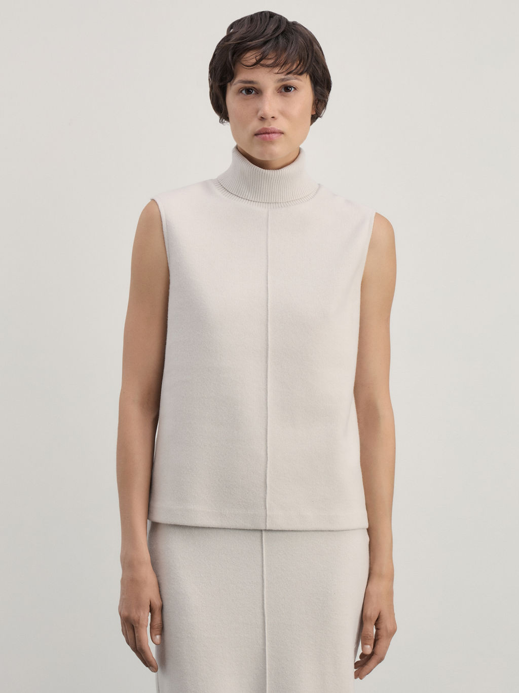 Топ с высоким воротником из хлопка / Zarina  фото 3