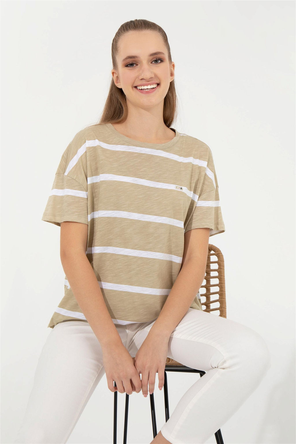 Женская футболка цвета хаки - U.s. polo assn фото 7