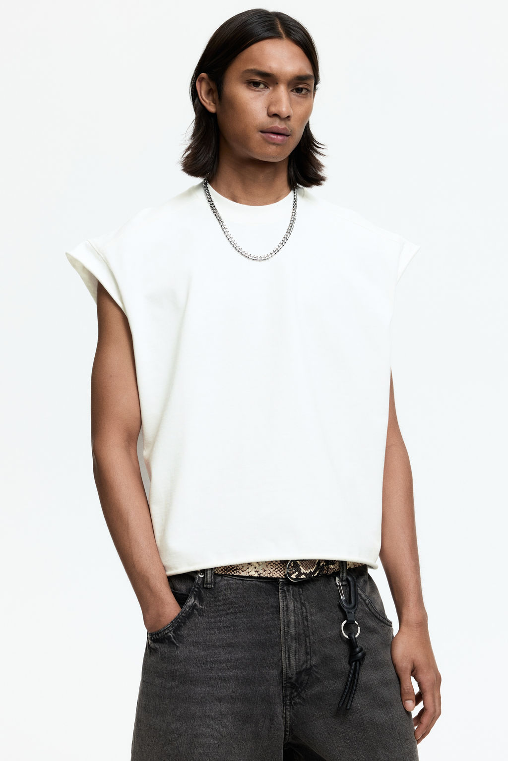Camiseta sin mangas boxy Oversized Fit - H&m фото 5