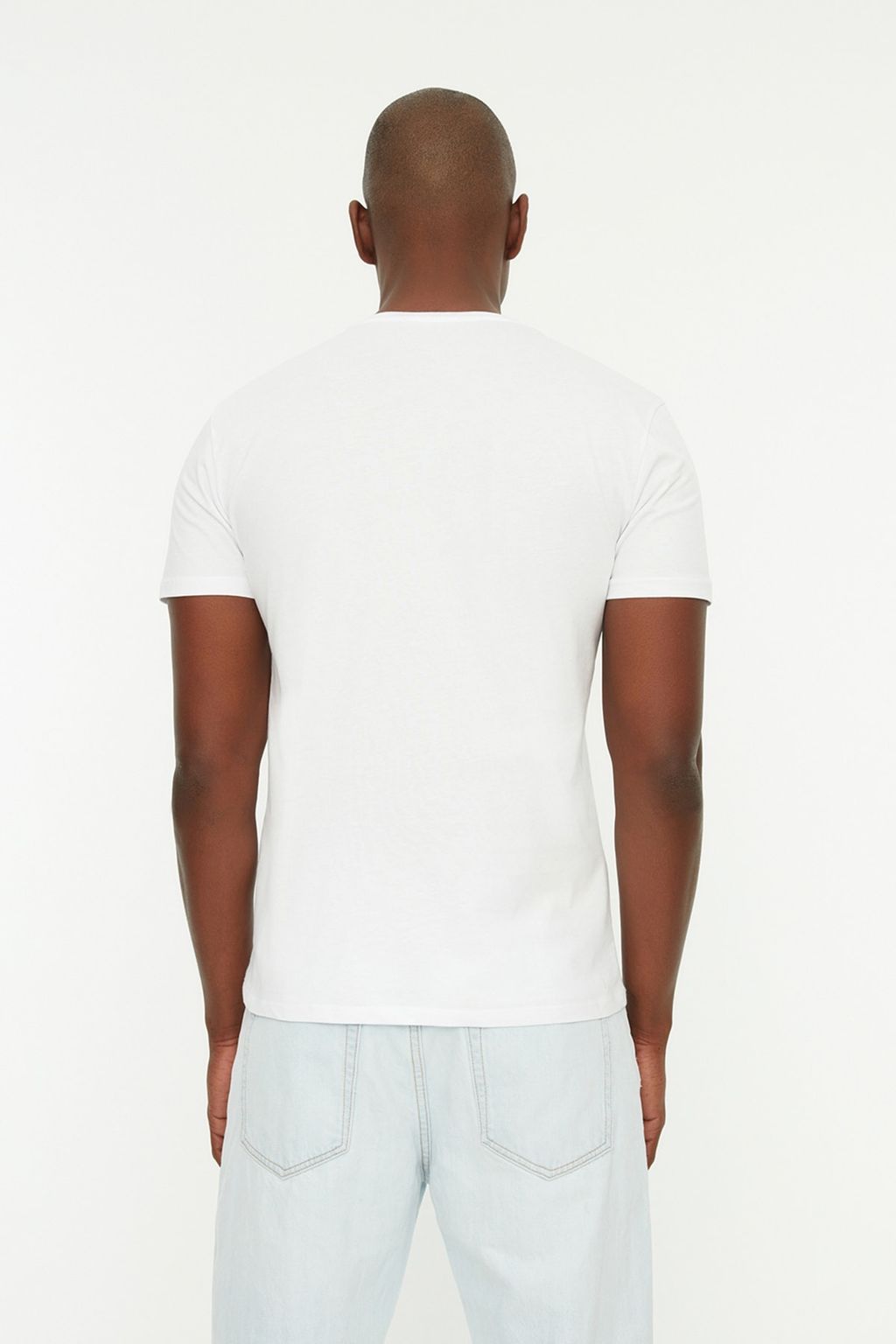 TRENDYOL MAN Siyah Slim/Dar Kesim Basic %100 Pamuklu 2li Paket Bisiklet Yaka K?sa Kollu T-Shirt TMNSS19BO0071 - Trendyolmilla фото 7