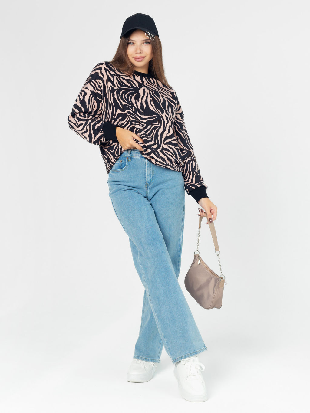 Толстовка женская футер 3-х нитка петля "РИАНА" БЕЖЕВЫЙ