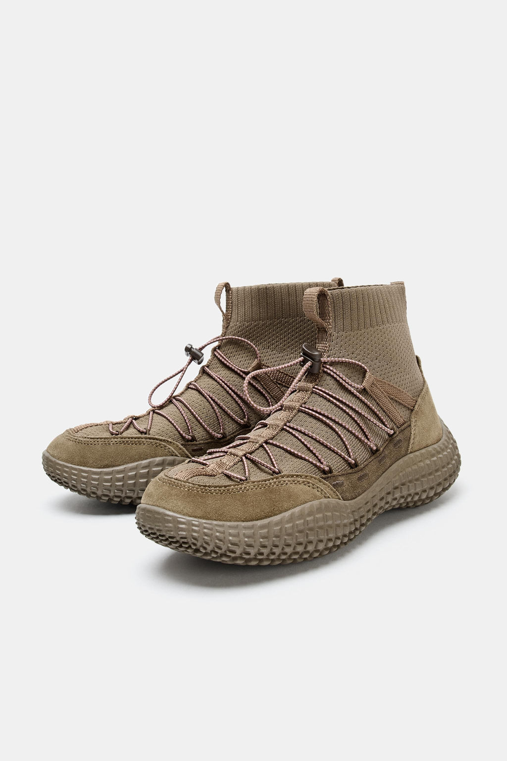 STRETCH HIGH-TOP SNEAKERS - Zara фото 3