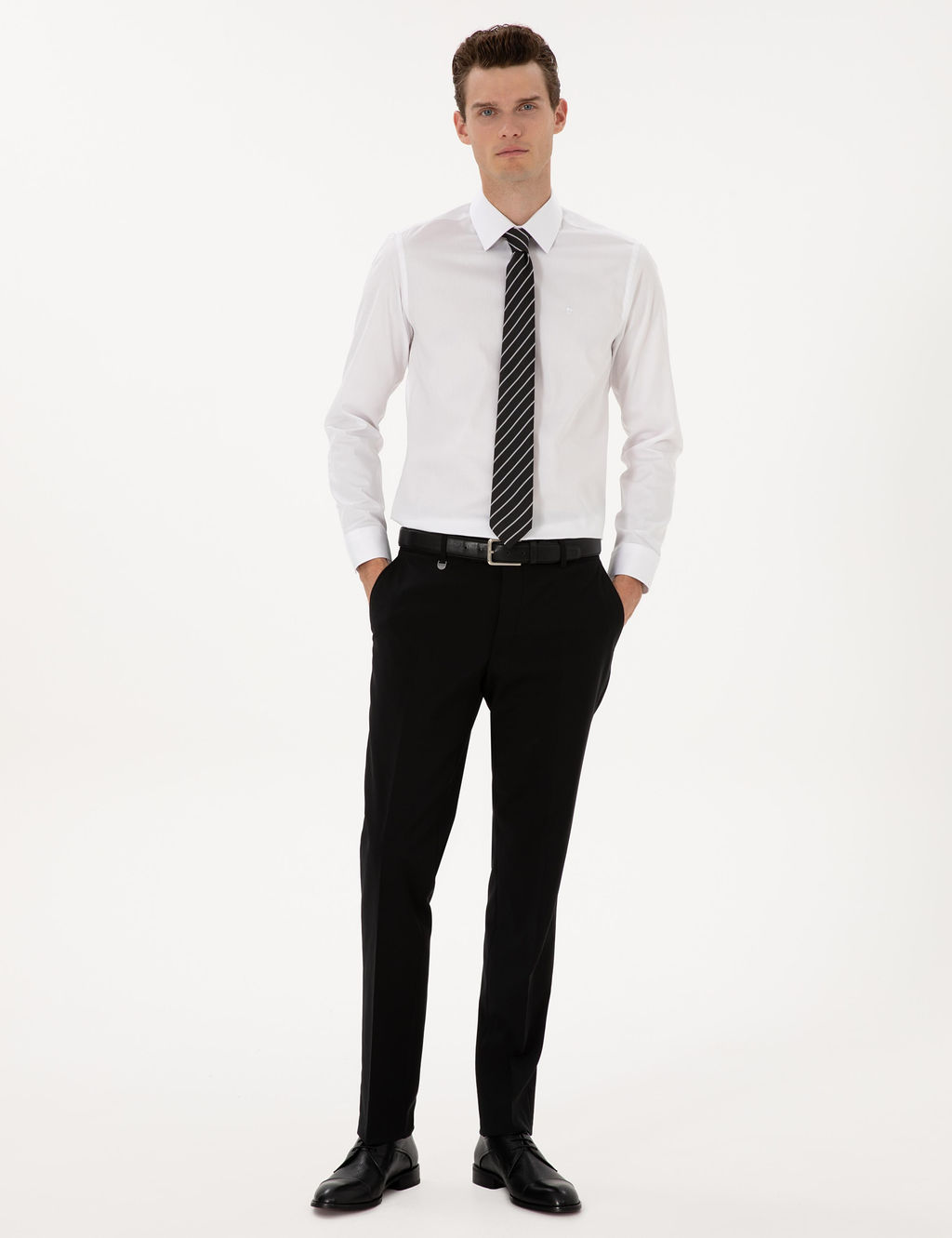 Siyah Slim Fit Kuma_ Pantolon - Pierre cardin фото 9