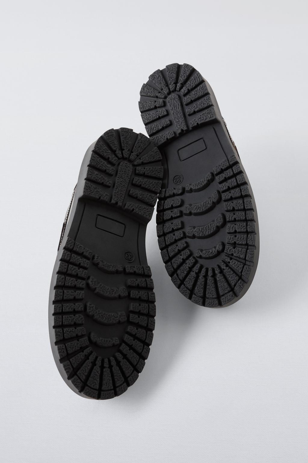 LEATHER TRACK SOLE DECK SHOES - Zara фото 6