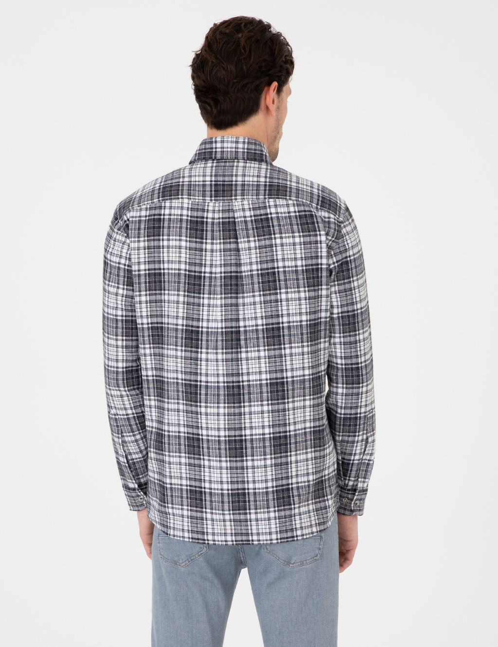 Lacivert Klasik Yaka _ift Cepli Regular Fit G_mlek Ceket