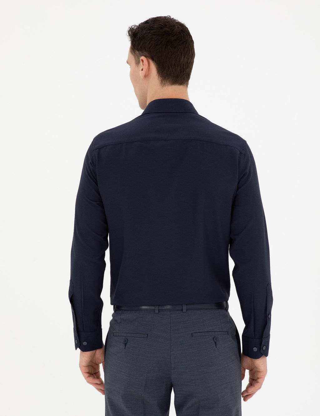 Lacivert Slim Fit Arm_rl_ Uzun Kollu G_mlek