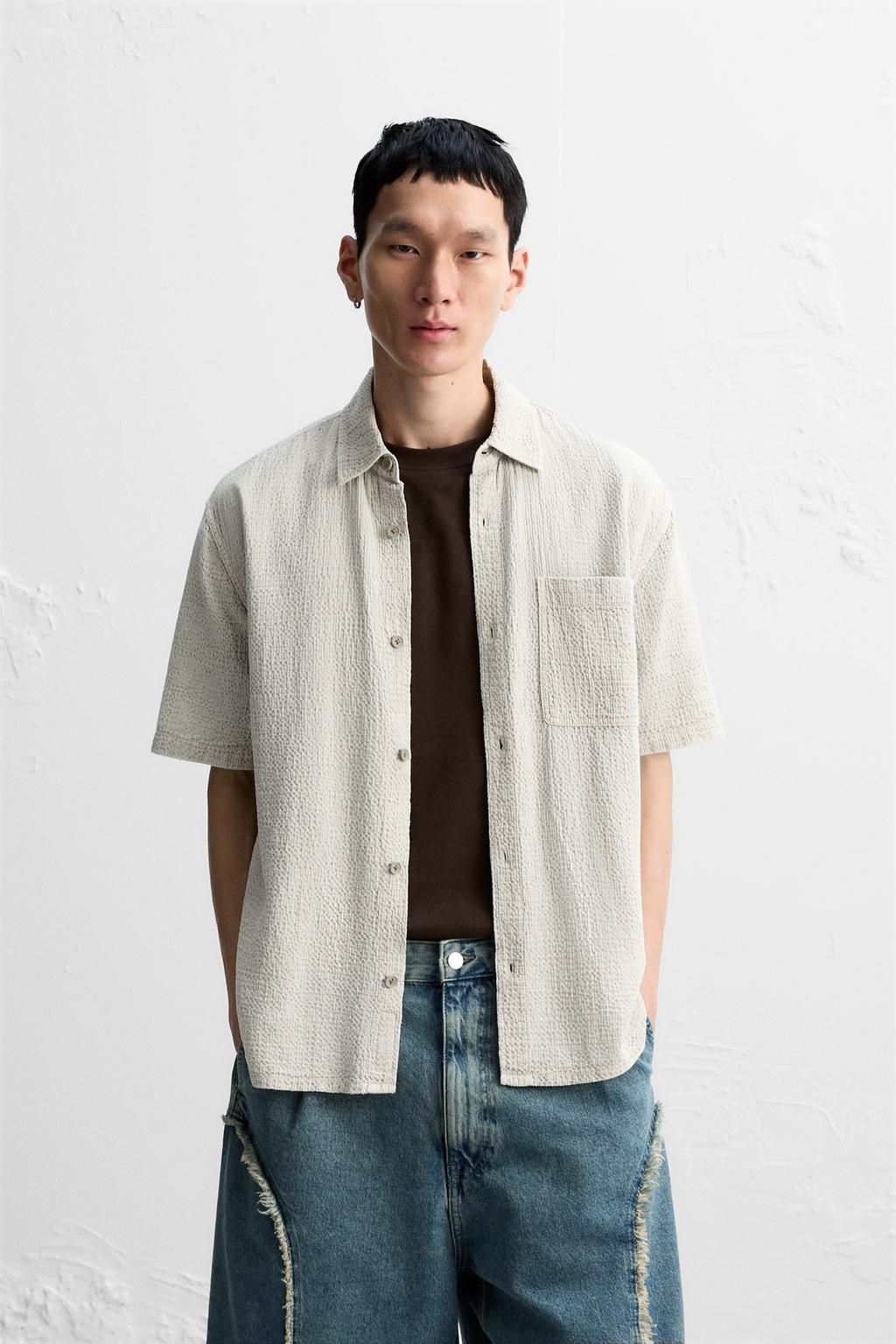 SOLUK EFEKTLI DOKULU GOMLEK - Zara фото 3