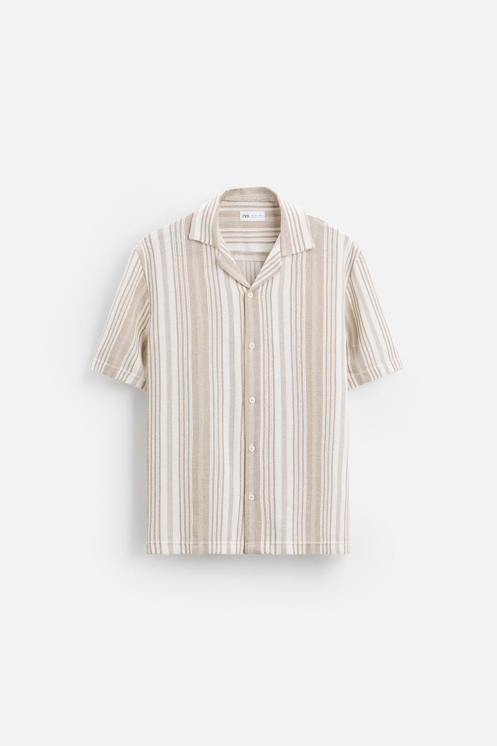 STRIPED TEXTURED SHIRT - Zara фото 6