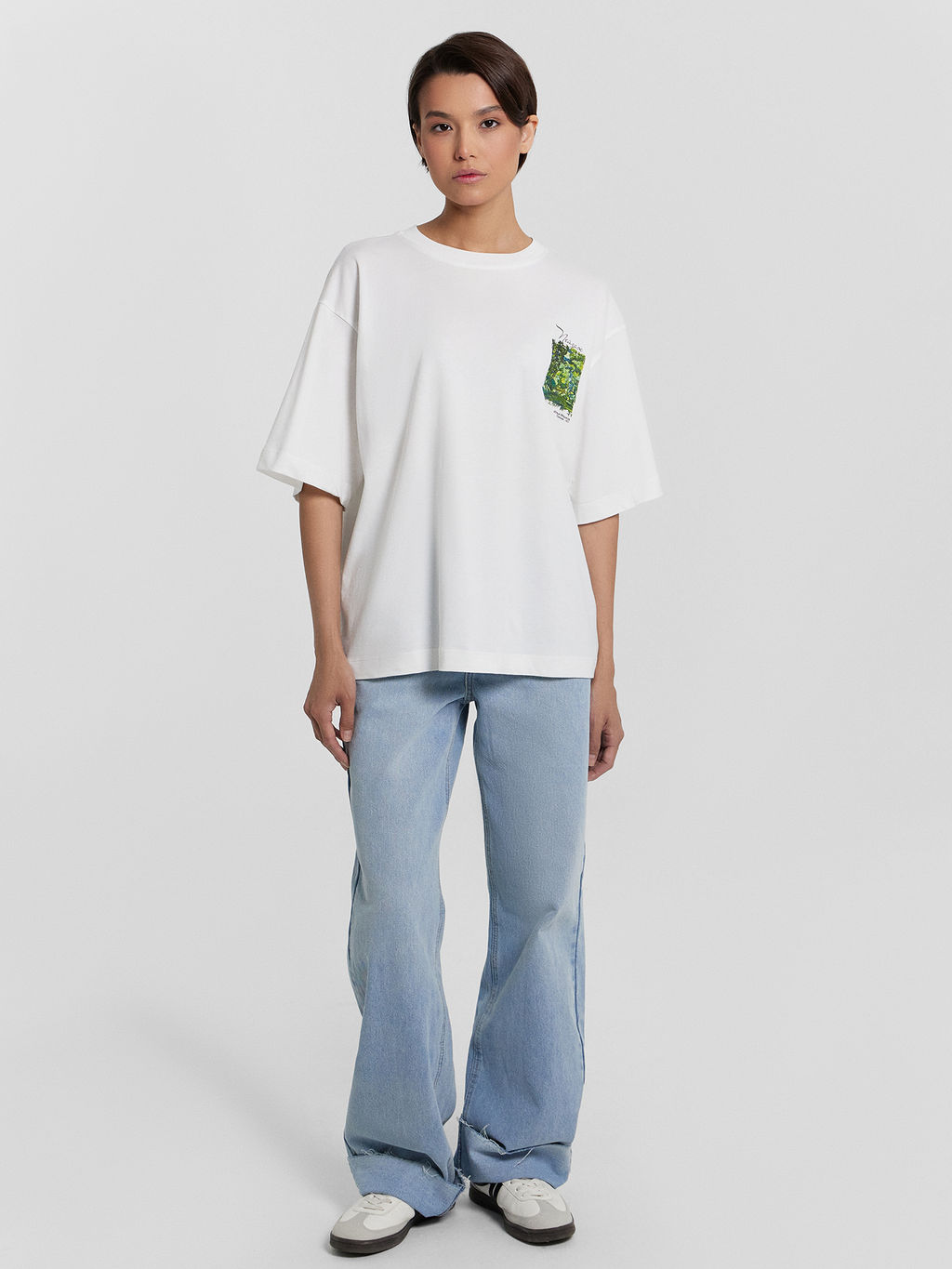 Футболка женская белая с принтом Пейзаж, И. Машков - Mark formelle фото 5