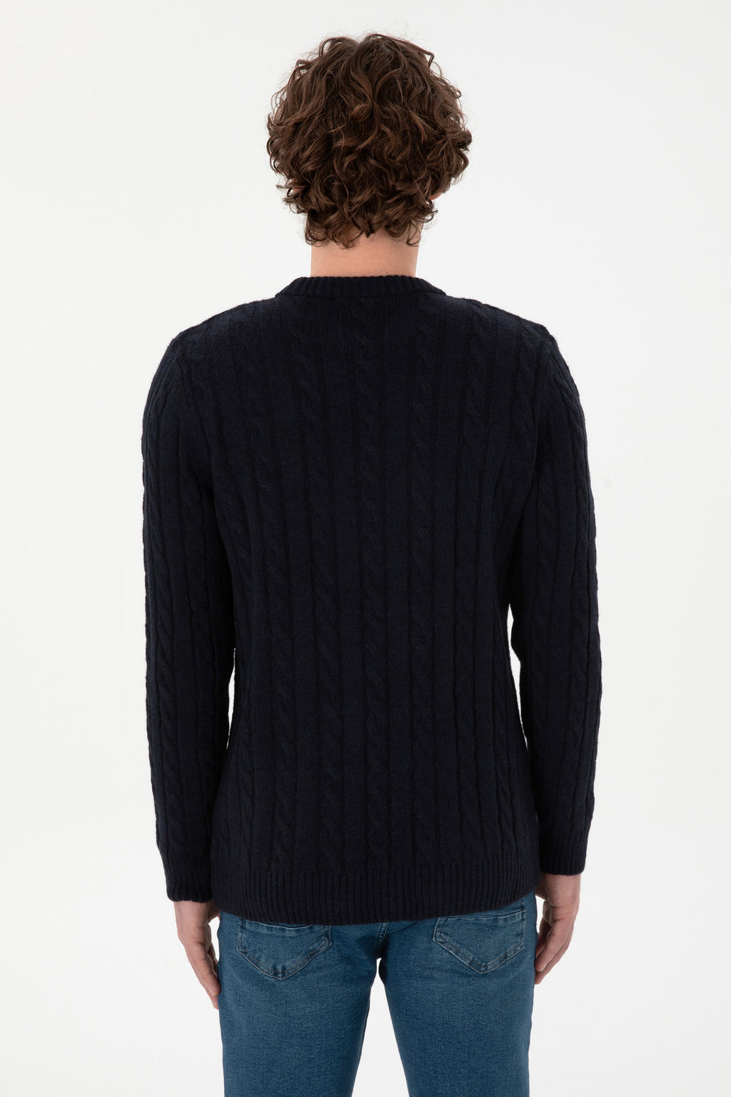 Erkek Regular Fit Bisiklet Yaka Lacivert Kazak - U.s. polo assn фото 12