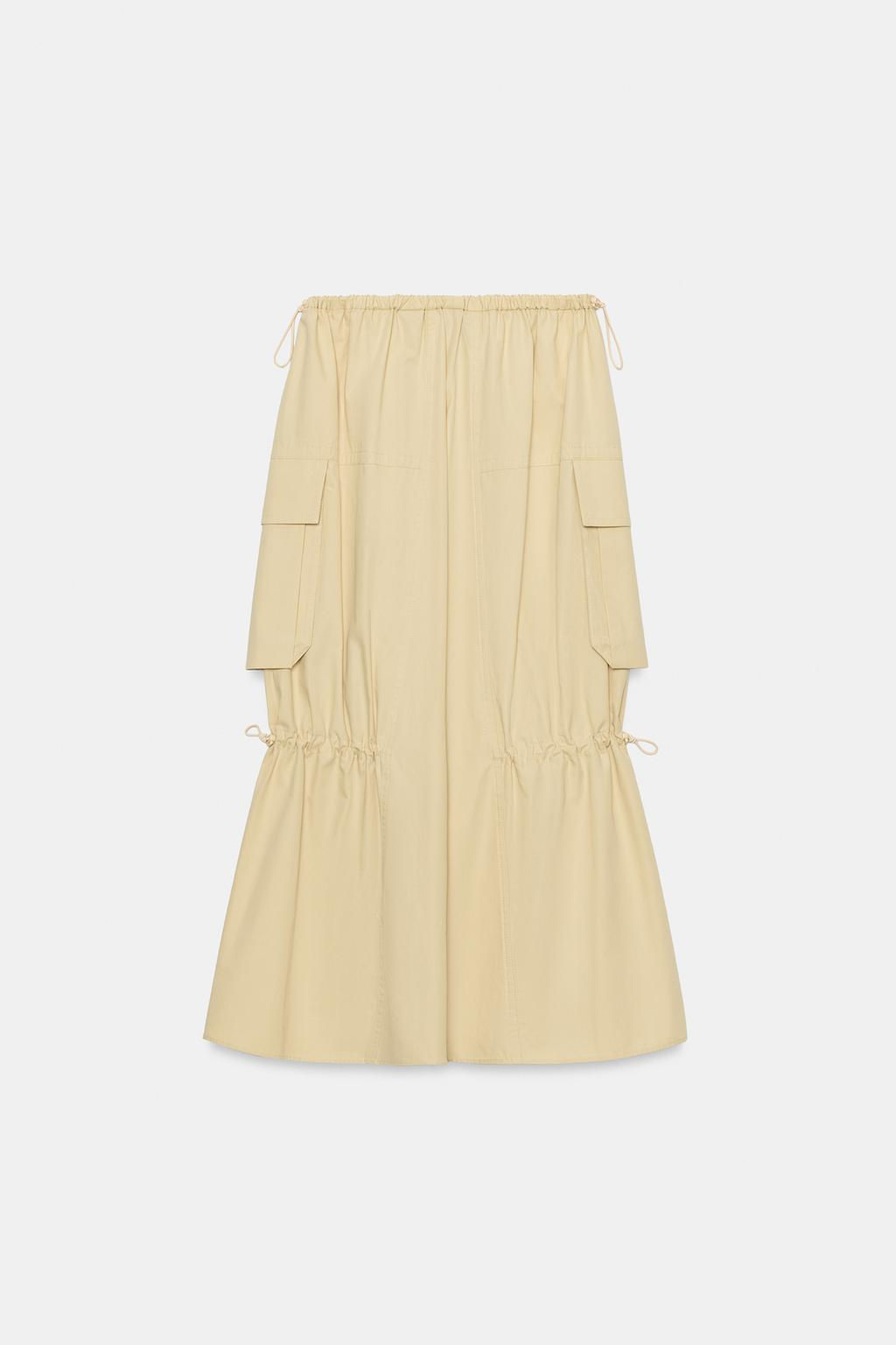 ZW COLLECTION CARGO MIDI SKIRT - Zara фото 8