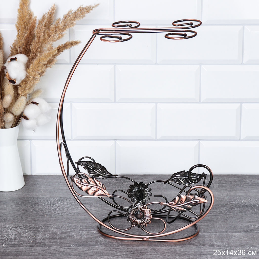 Подставка для вина и 4х фужеров Корабль Бронза/ GB-T-3327 /уп 20/металл - Галеонтрейд фото 3