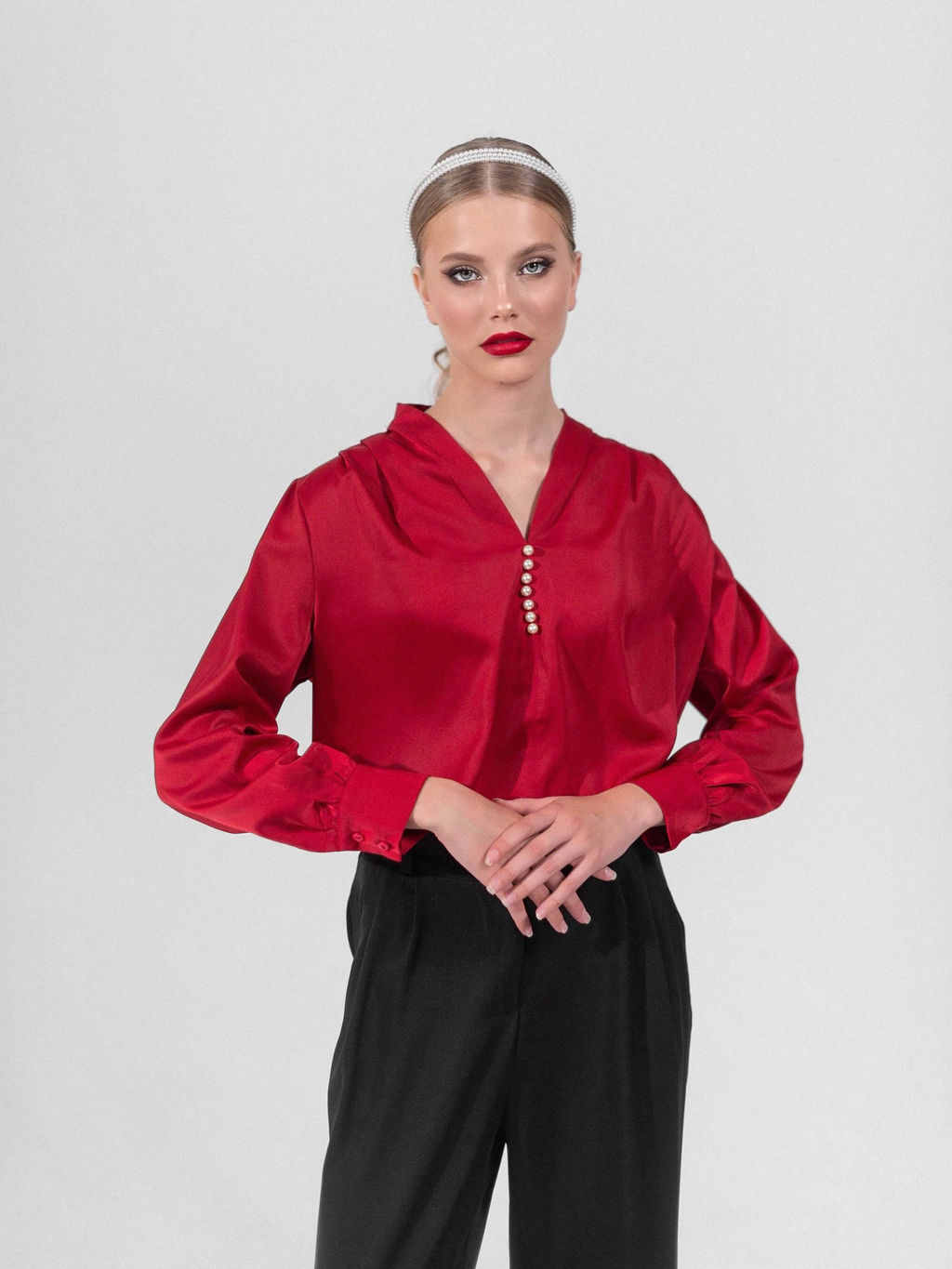 Блузка Пэги (красный) - Nadi bordo фото 5