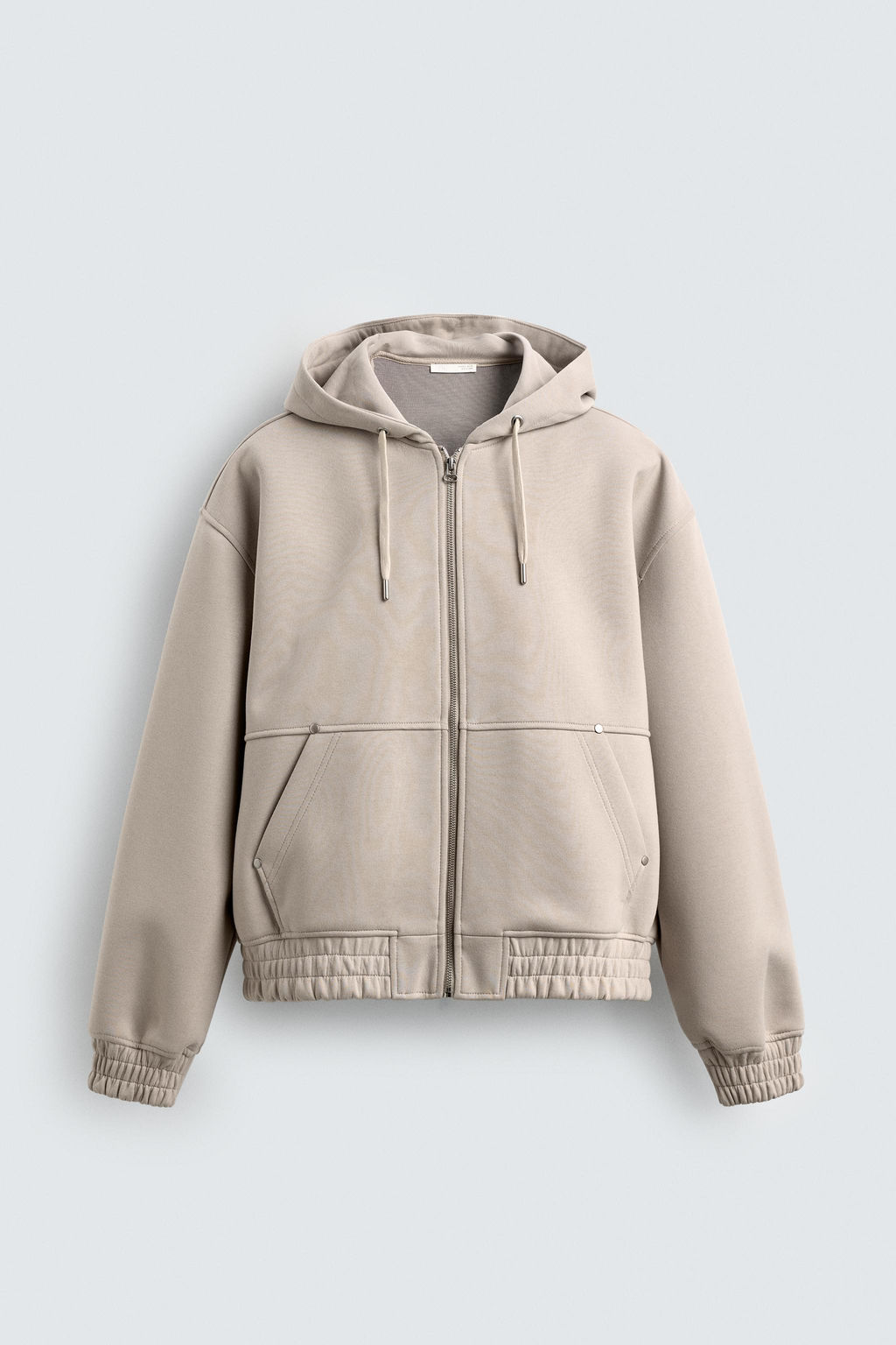 NEOPRENE-EFFECT HOODIE WITH ZIP - Zara фото 8