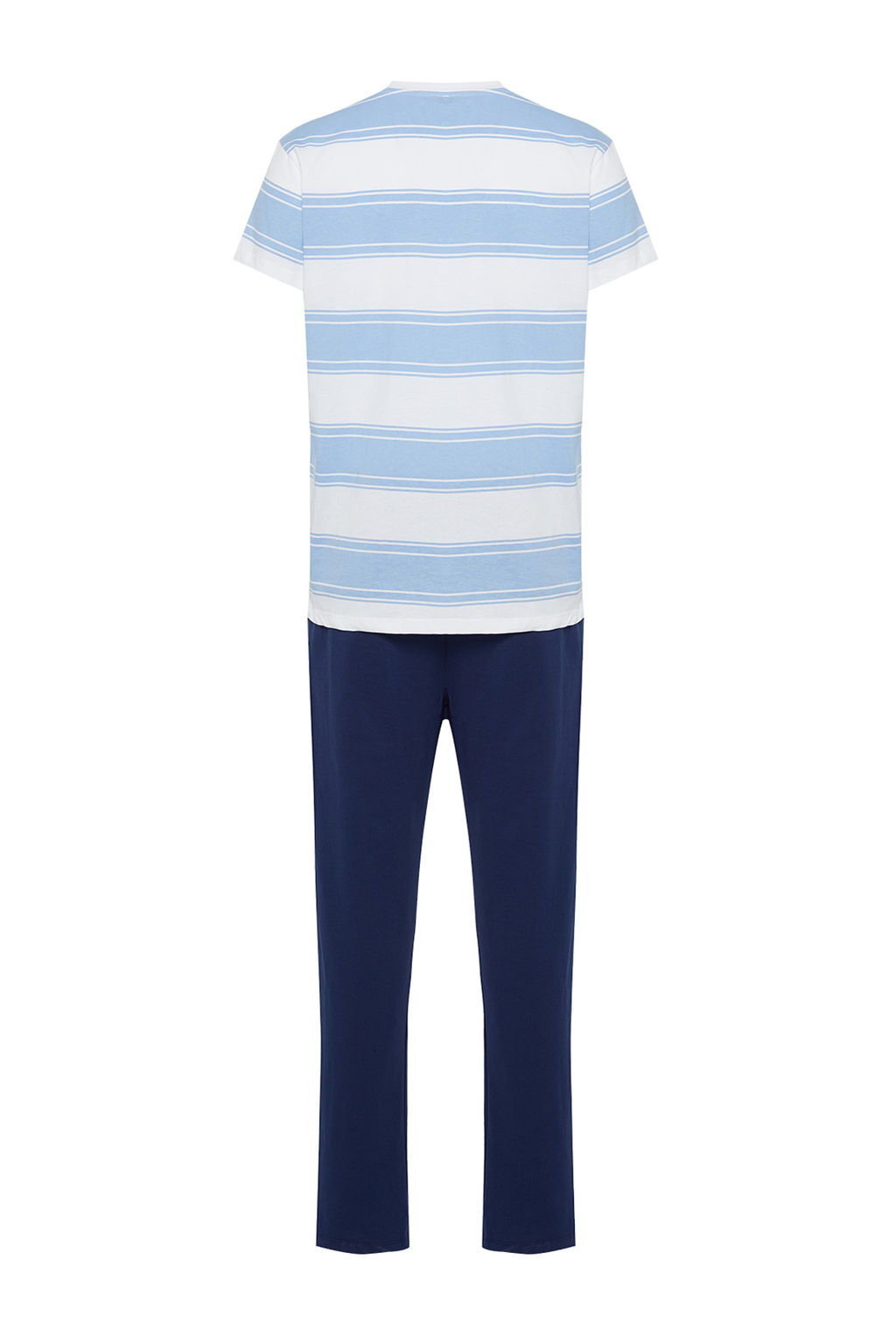 TRENDYOL MAN Sar? Regular Fit Cizgili Orme Pijama Tak?m? TMNSS24PT00041 - Trendyolmilla фото 8