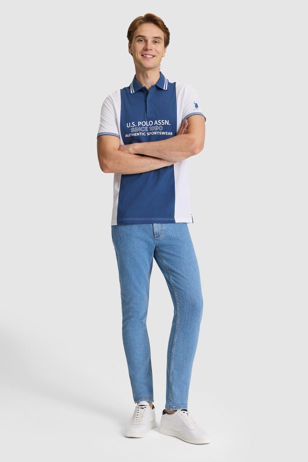 Erkek A__k Lacivert Regular Fit Polo Yaka Ti__rt