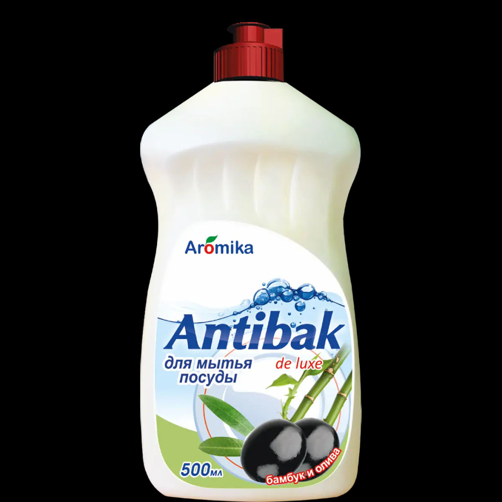 АРОМИКА "ANTIBAC de LUXE" Средство д/посуды (1100мл) Бамбук, Олива.12