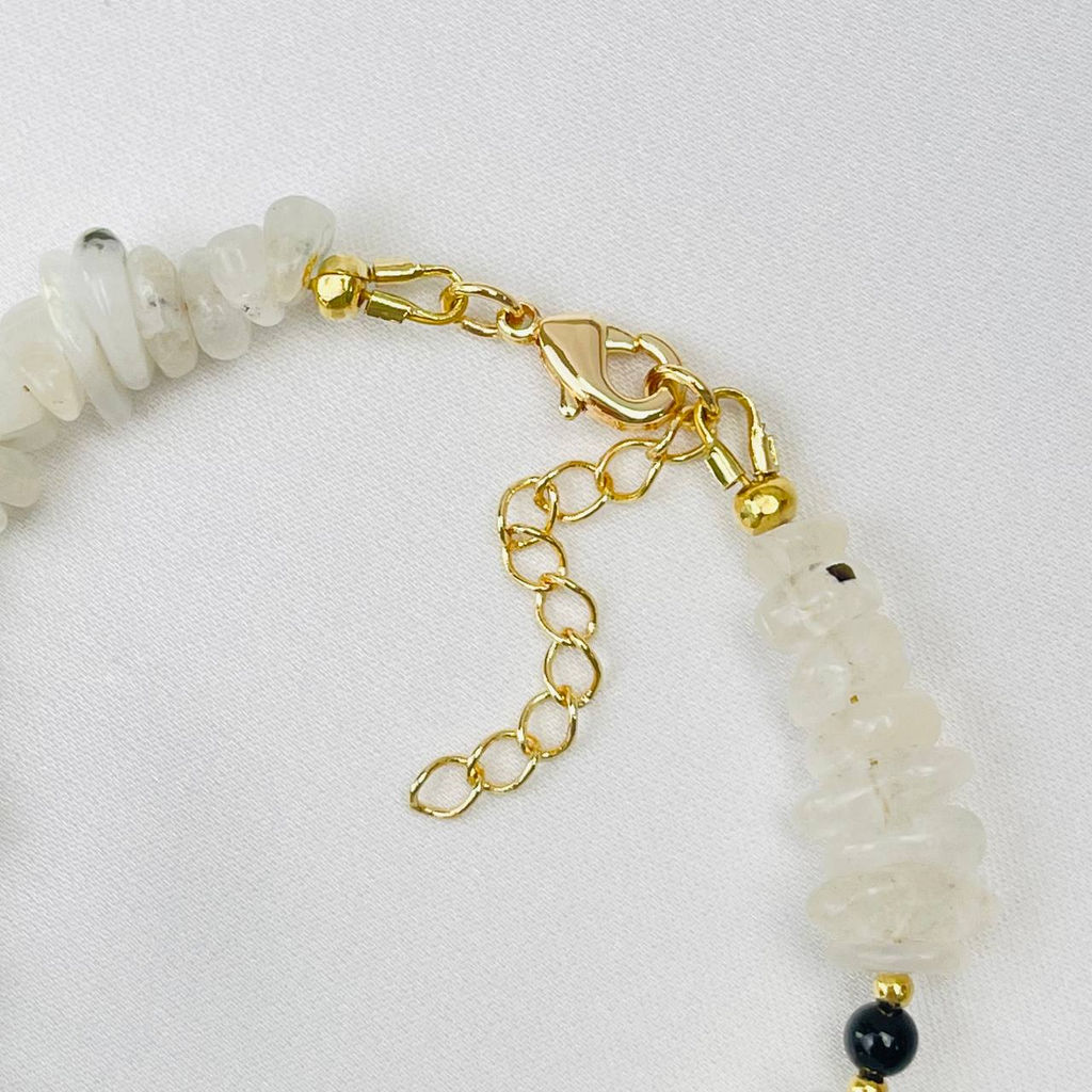 Браслет из Лунного камня и Турмалина - Радуга самоцветов фото 4