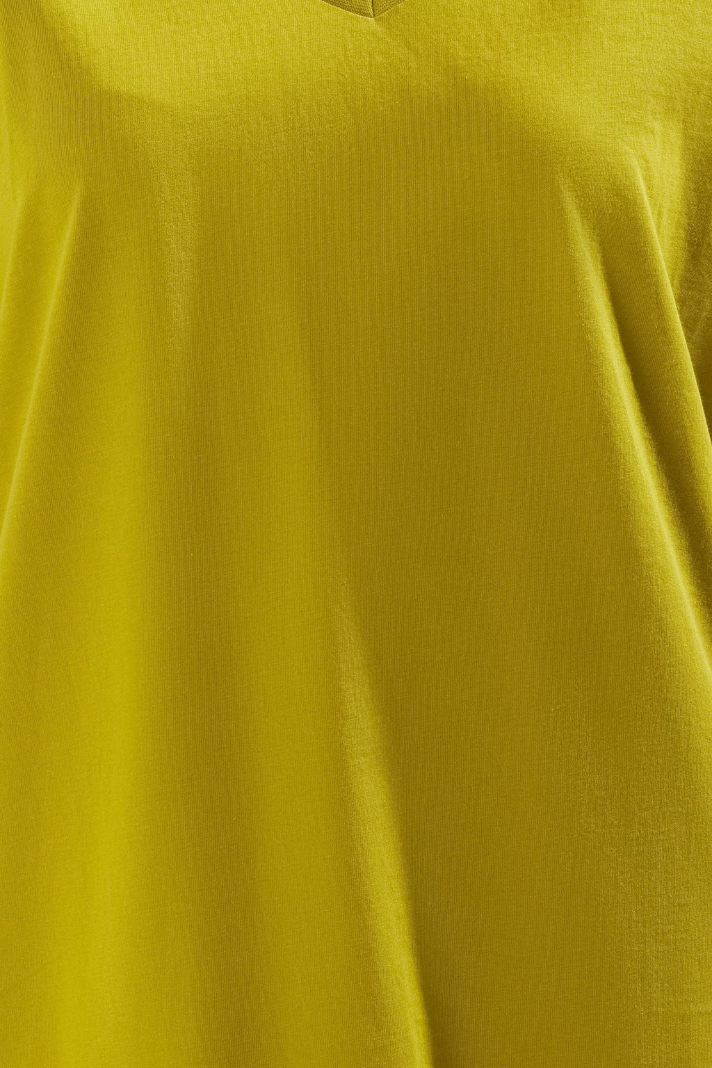 Yag Yesili %100 Pamuk Oversize/Genis Kal?p V Yaka Orme T-Shirt TWOSS23TS00003