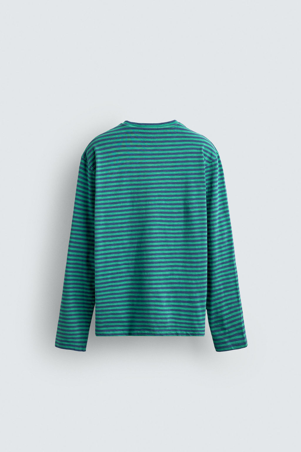 CAMISETA JACQUARD RAYAS / Azul