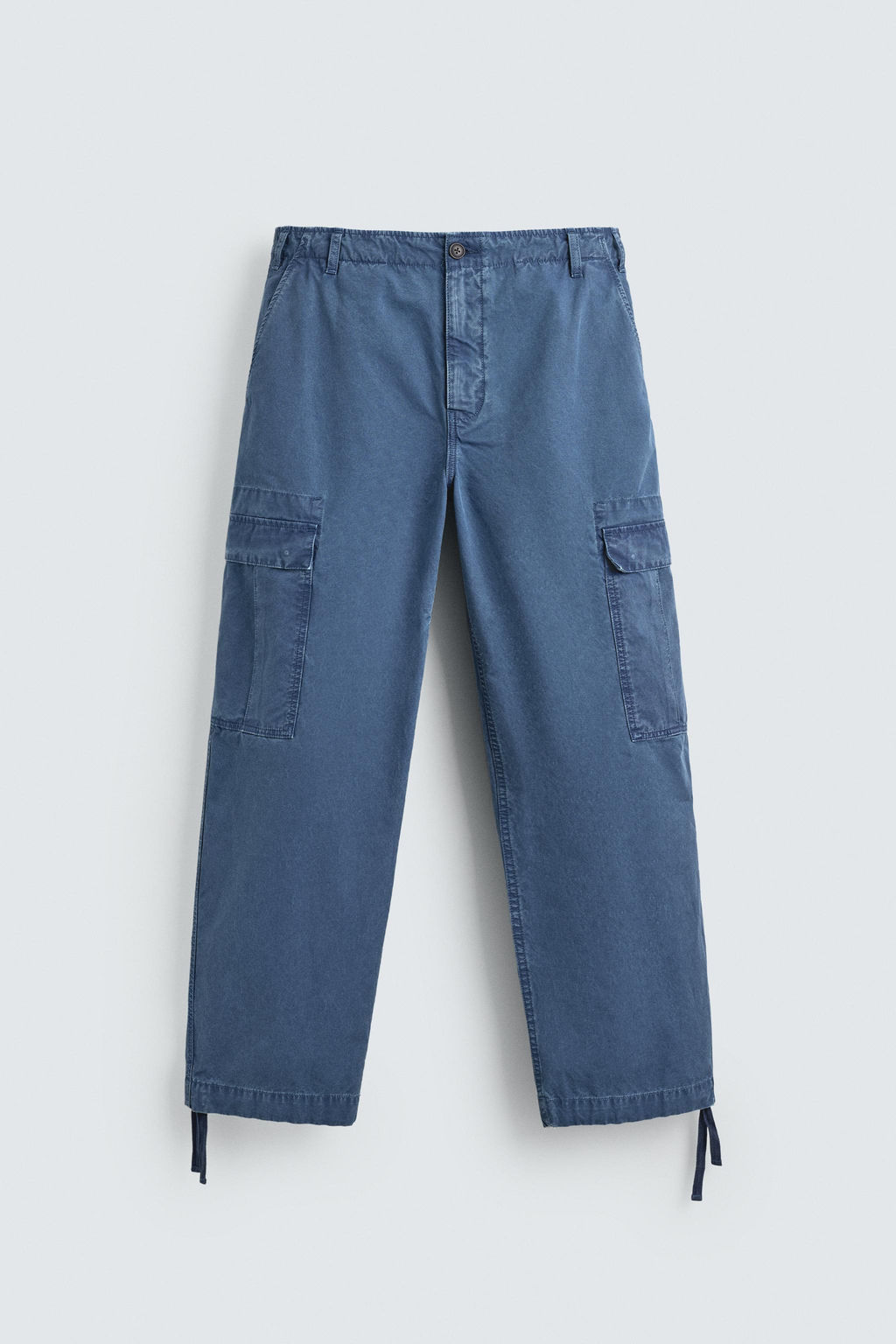 PANTAL?N CARGO RELAXED FIT LAVADO / Azul - Zara фото 7