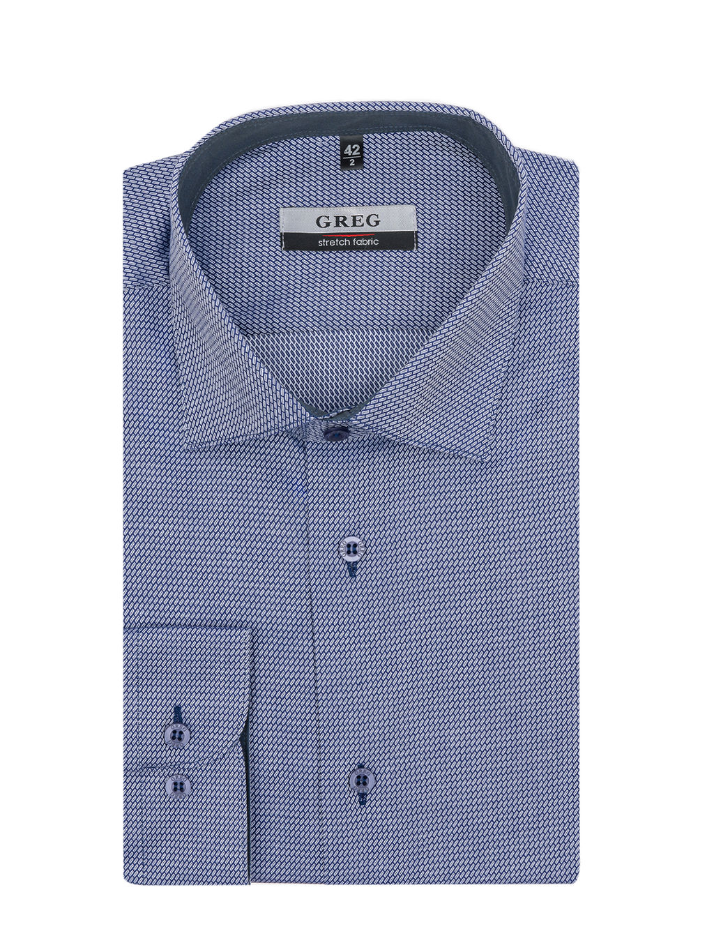 Сорочка мужская длинный рукав GREG 223/137/1339/Z/1 STRETCH  фото 2