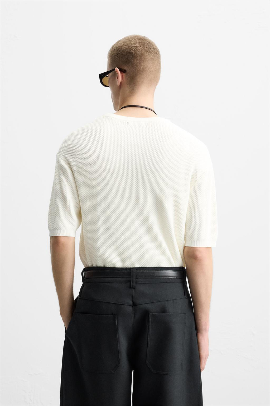 TEXTURED KNIT T-SHIRT - Zara фото 3