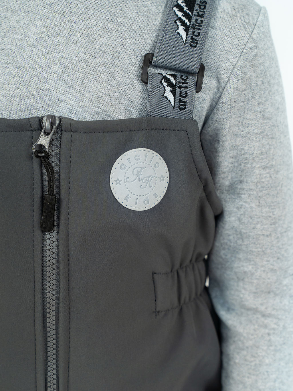 Полукомбинезон демисезонный серый 60-021 (134)