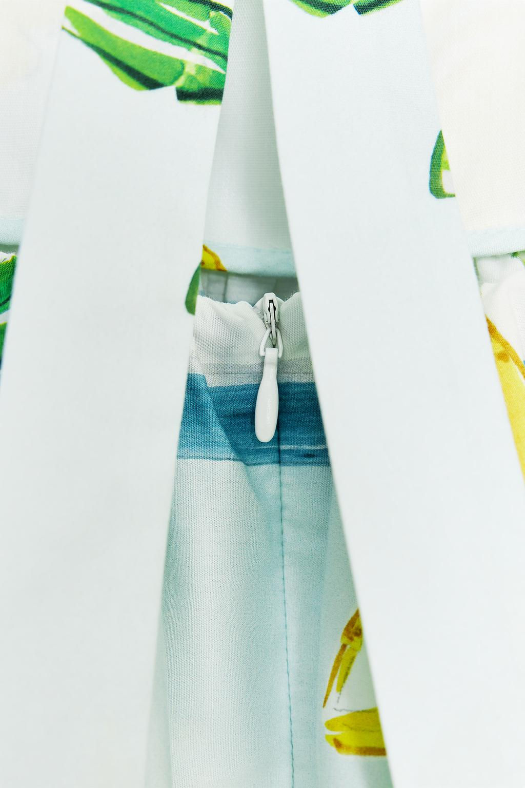 LEMON PRINT POPLIN DRESS - Zara фото 7