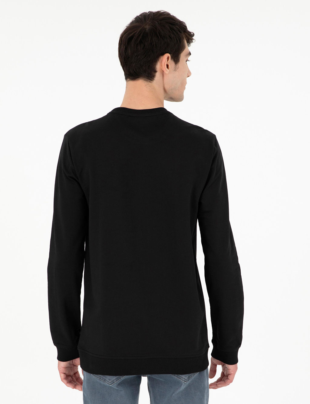 Siyah Regular Fit Sweatshirt - Pierre cardin фото 5