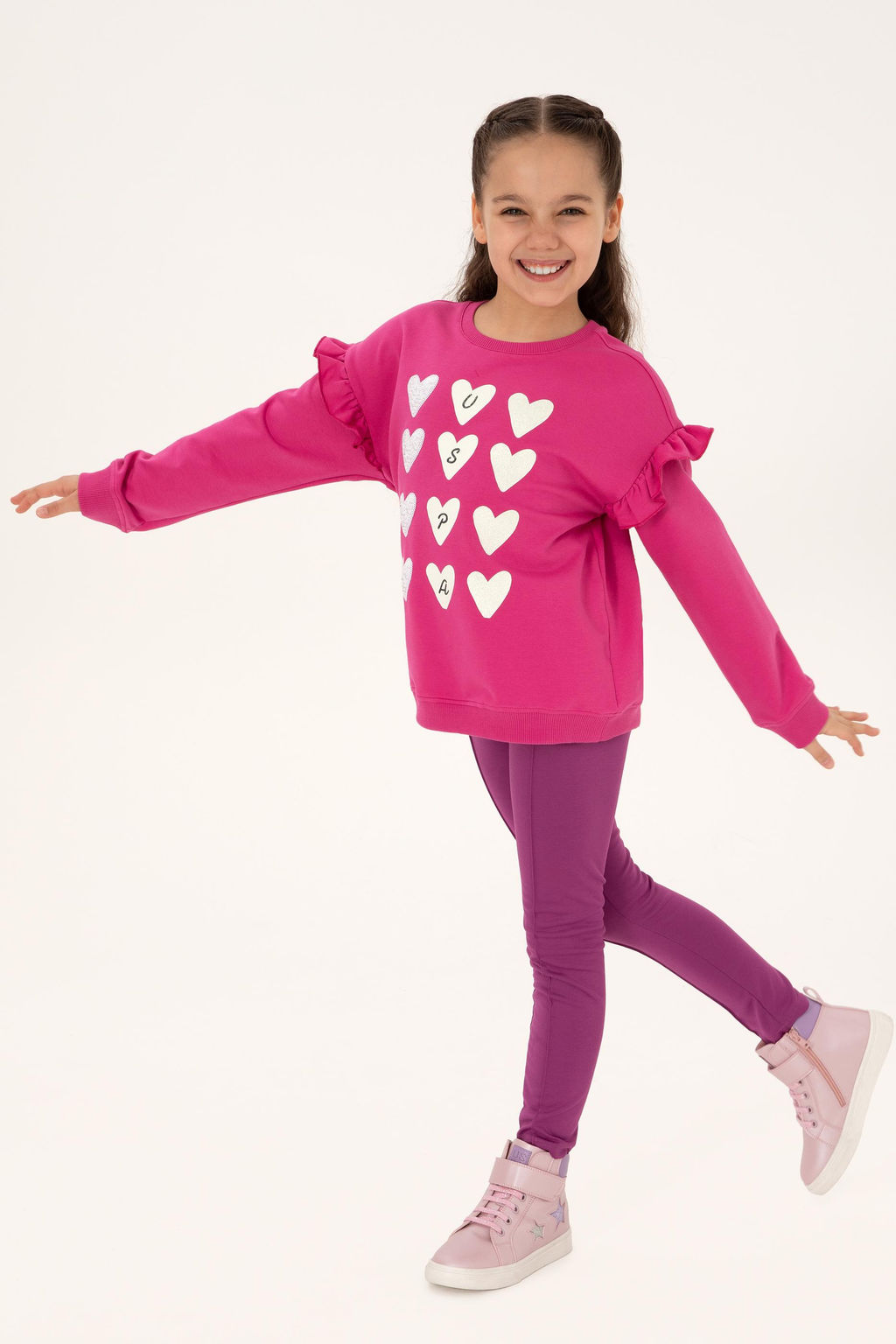K_z _ocuk Pembe Sweatshirt - U.s. polo assn фото 2