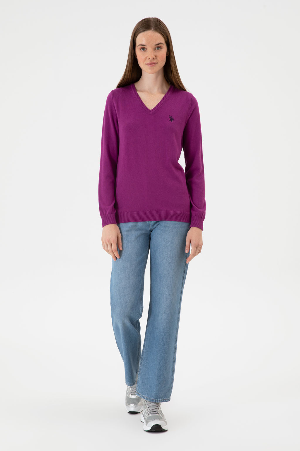 KadДn Violet V Yaka Basic Kazak
