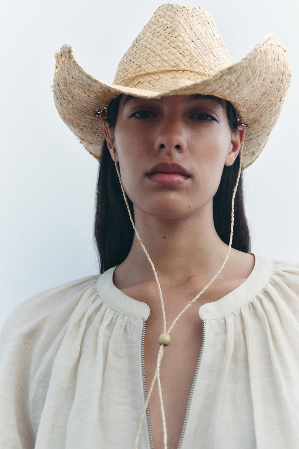 COWBOY RAFFIA HAT - Zara фото 2