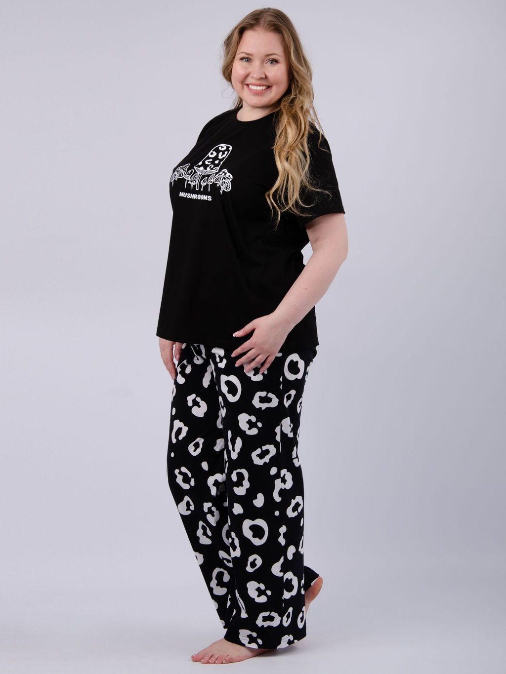 Пижама Грибочки, трикотаж - Малина фото 3