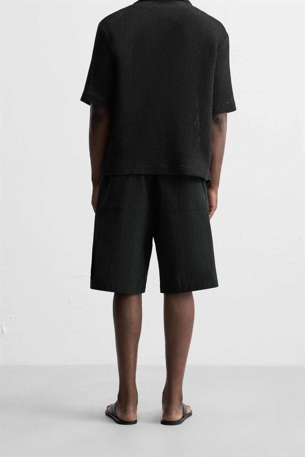 RELAXED FIT COTTON BERMUDA SHORTS - Zara фото 16