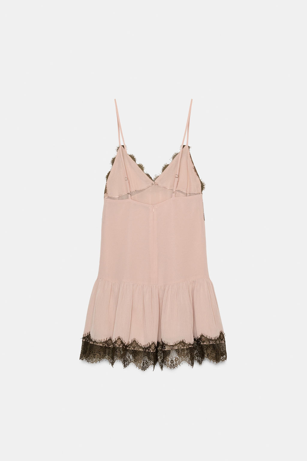 SHORT DRESS WITH CONTRAST LACE - Zara фото 15