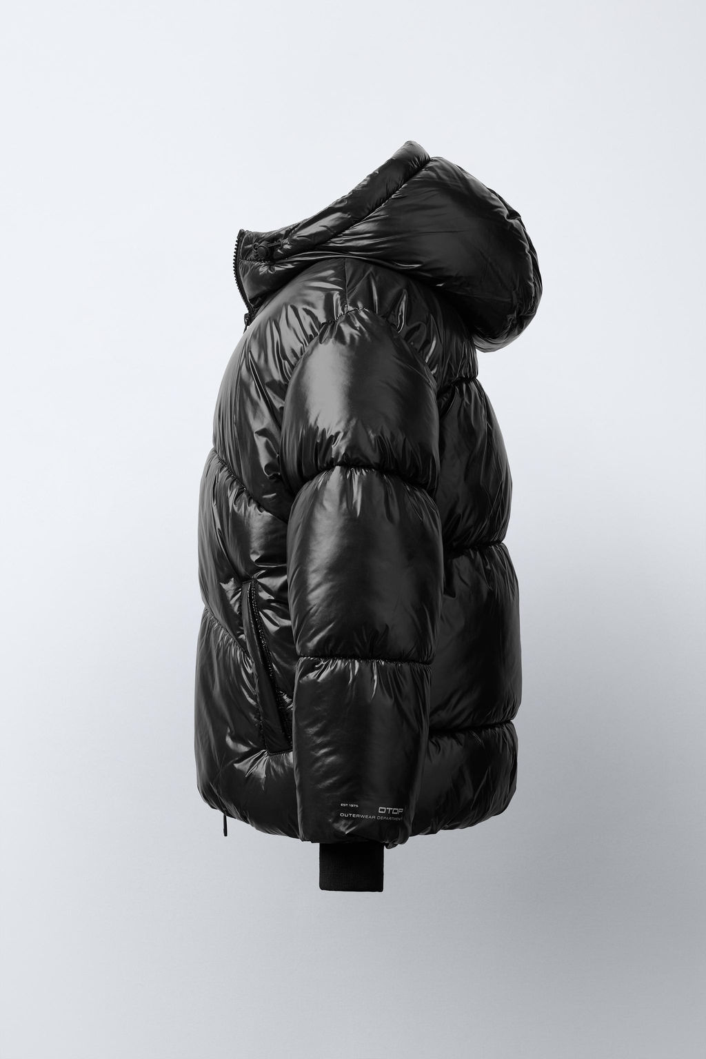 WATER-REPELLENT QUILTED COAT WITH HOODIE - Zara фото 3