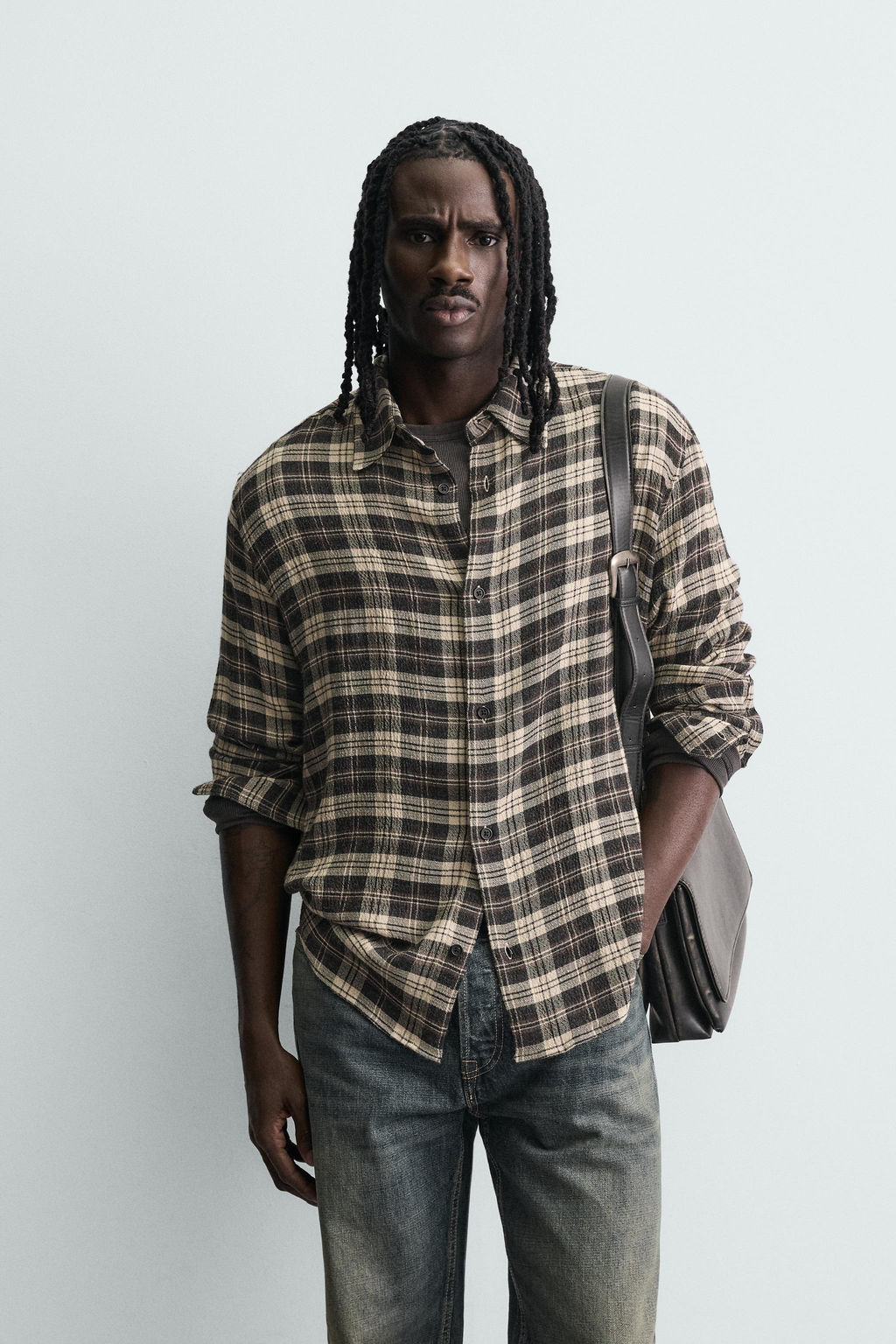 RELAXED FIT CHECK SHIRT - Zara фото 10