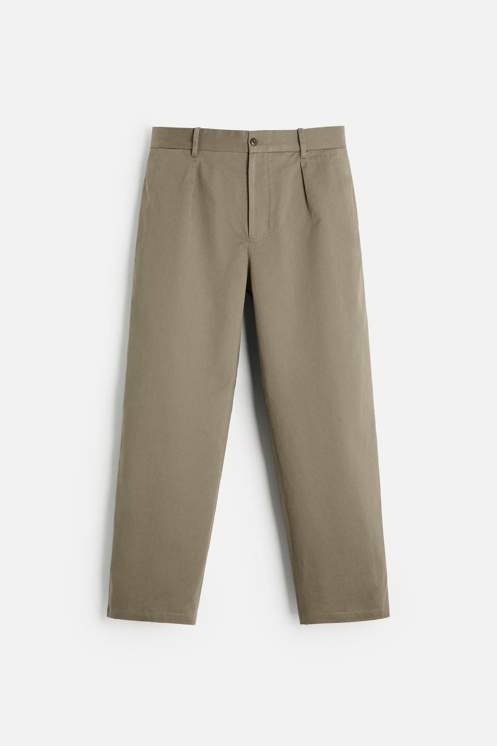 PLEATED CHINO TROUSERS - Zara фото 15
