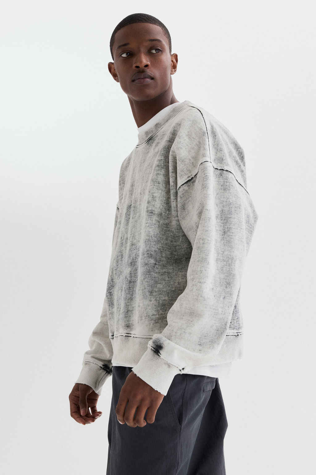 Sudadera efecto lavado Oversized Fit - H&m фото 3