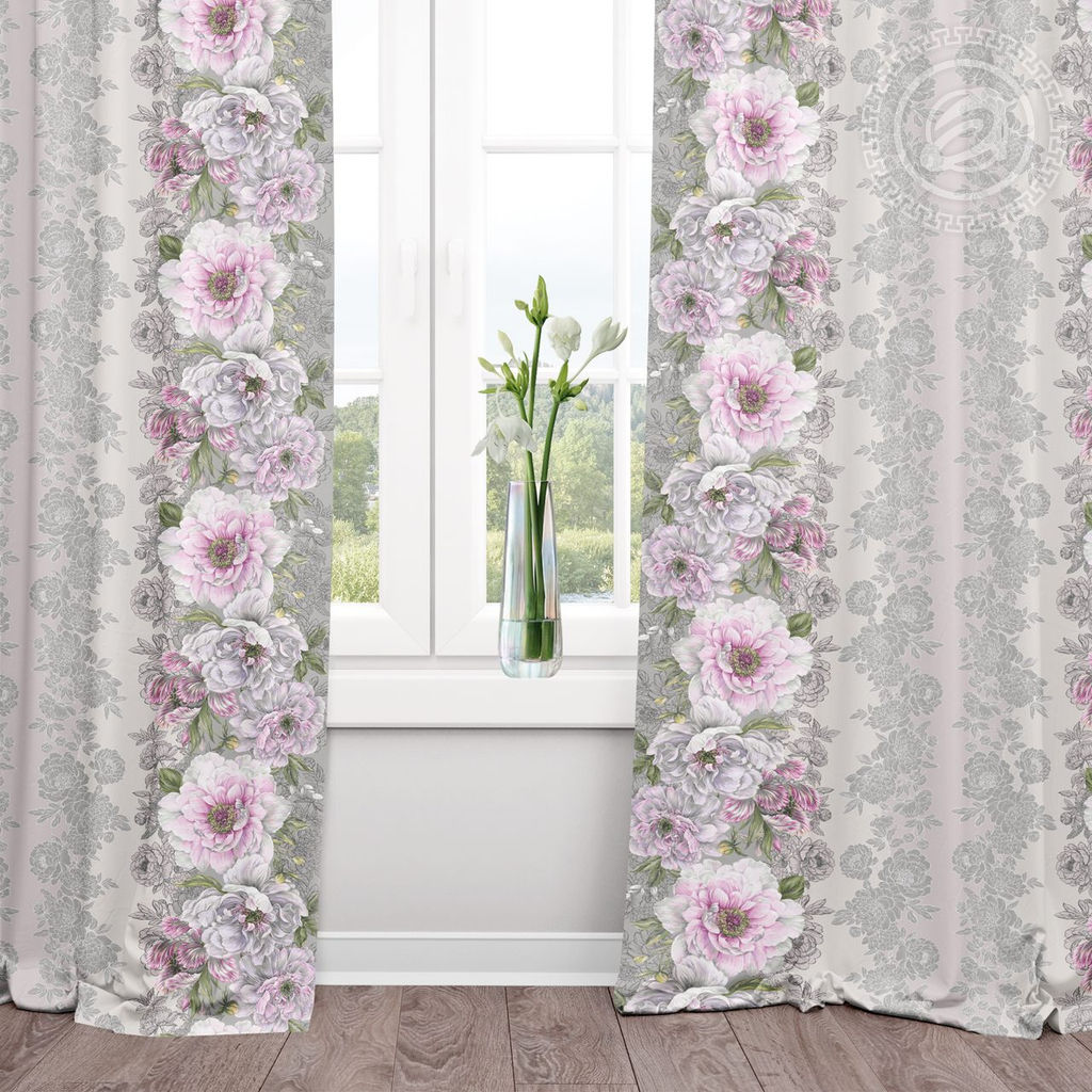 Шторы для гостиной с подхватом Элеонора 145*260/Шторы: 1 шт.- 145*260, подхваты: 1 шт. Шторы АРТ ДИЗАЙН для гостиной