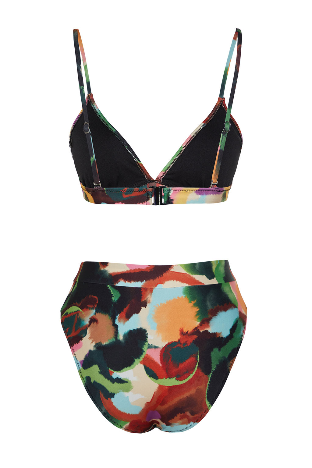 TRENDYOLMILLA Cicek Desenli Ucgen Yuksek Bel High Leg Hipster Bikini Tak?m? TBESS22BT0016  фото 30