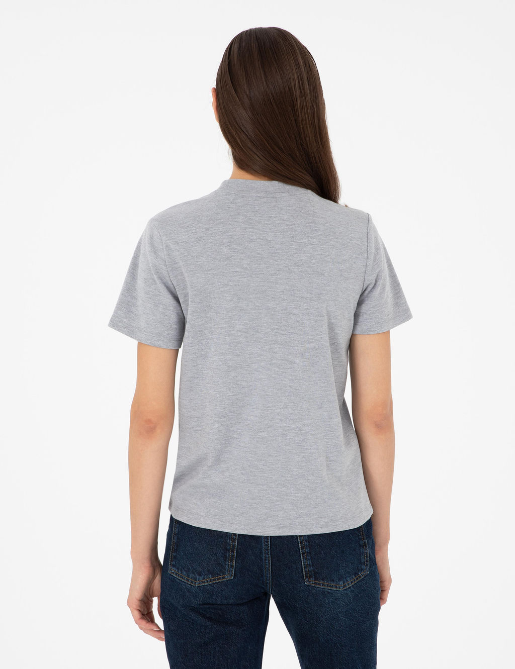 Gri Melanj Slim Fit Ti__rt - Pierre cardin фото 5