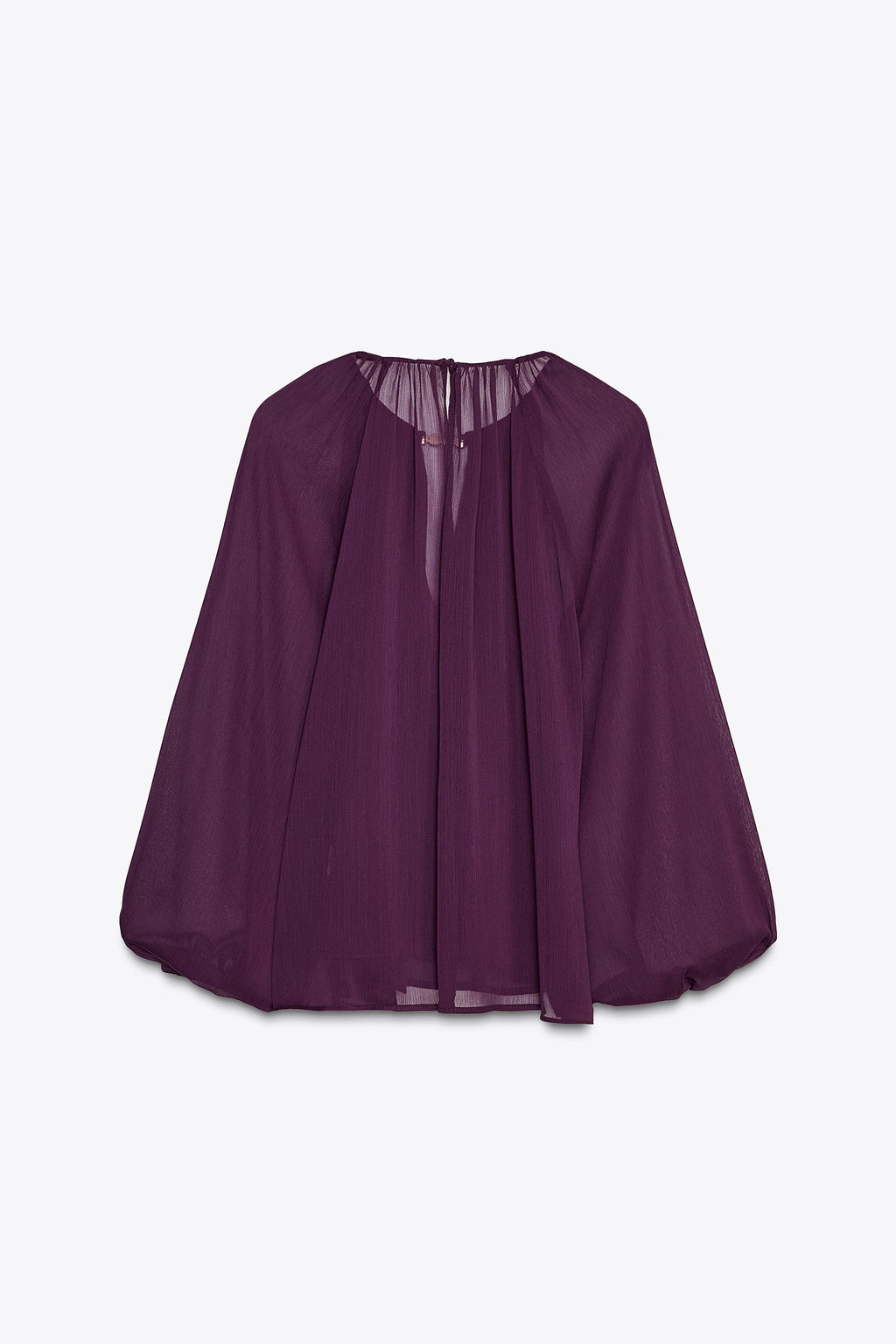 SEMI-SHEER BLOUSE WITH TRIM - Zara фото 7