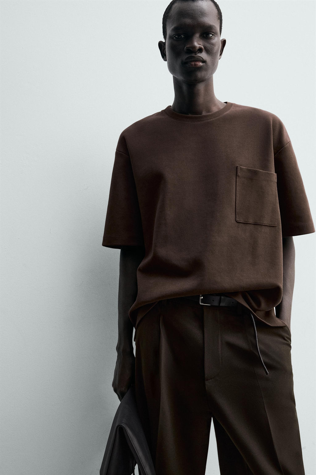 SUDADERA T?CNICA BOLSILLO / Marr?n - Zara фото 6