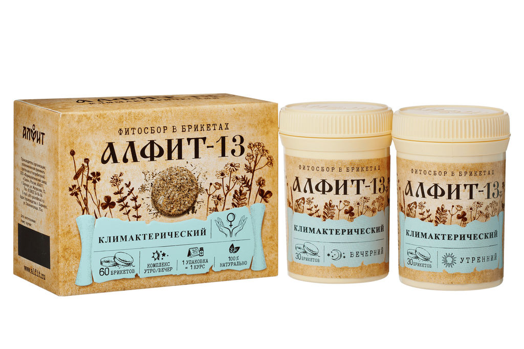 Алфит-13 Климактерический БАД в брикетах Алфит 1195