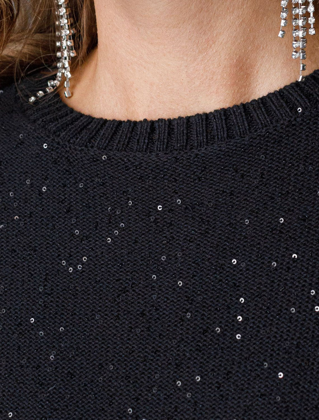 Платье вязаное из хлопковой пряжи с пайетками - Vilatte фото 4